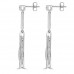 1.55 ct Ladies Round Cut Diamond Drop Dangling Earrings In 14 Kt White Gold 1.55 ct Ladies Round Cut Diamond Drop Dangling Earrings In 14 Kt White Gold