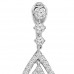 4.55 ct Ladies Round Cut Diamond Dangling Chandelier Earrings In 14 Kt White Gold