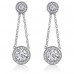 2.50 ct Ladies Round Cut Diamond Drop Earrings