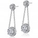2.50 ct Ladies Round Cut Diamond Drop Earrings