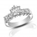 1.70 ct Women's Round Cut Diamond Engagement Accented Ring