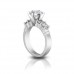 1.70 ct Women's Round Cut Diamond Engagement Accented Ring