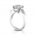 1.10 ct Ladies Round / Bagutte Cut  Diamond Engagement Ring