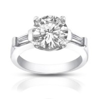 1.10 ct Ladies Round / Bagutte Cut Diamond Engagement Ring 1.10 ct Ladies Round / Bagutte Cut Diamond Engagement Ring
