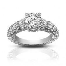 2.25 ct Ladies Round Cut Diamond Accented Engagement Ring 2.25 ct Ladies Round Cut Diamond Accented Engagement Ring