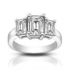 1.75 ct Three Stone Emerald Cut Diamond Engagement Ring 1.75 ct Three Stone Emerald Cut Diamond Engagement Ring