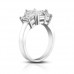 1.75 ct Three Stone Emerald Cut Diamond Engagement Ring 