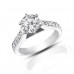 1.25 ct  Ladies Round Cut Diamond Engagement Accented Ring