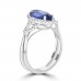 2.08 ct Round Cut Diamond & Marquise Cut Tanzanite Engagement Ring