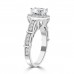 1.13 ct Ladies Round Cut Diamond Engagement Ring in 14k White Gold