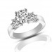 1.25 ct Women's Round Cut Diamond Engagement Ring in White Gold