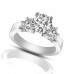 1.25 ct Women's Round Cut Diamond Engagement Ring in White Gold