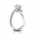 1.40 ct Round Cut Diamond Engagement Ring Whit Millgrain on The Shank 