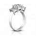 1.95 ct Ladies Three Stone Princess Cut Diamond Engagement Ring
