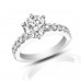 1.45 Ct Round Cut Diamond Engagement Ring With Accented Diamonds