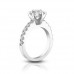 1.45 Ct Round Cut Diamond Engagement Ring With Accented Diamonds
