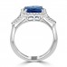 2.54 ct Round Cut Diamond & Cushion Cut Tanzanite Engagement Ring 2.54 ct Round Cut Diamond & Cushion Cut Tanzanite Engagement Ring