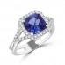 2.54 ct Round Cut Diamond & Cushion Cut Tanzanite Engagement Ring 2.54 ct Round Cut Diamond & Cushion Cut Tanzanite Engagement Ring