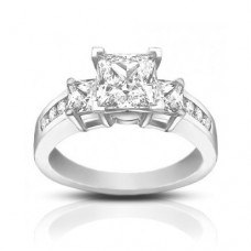 1.53 ct Ladies Princess Cut Diamond Engagement Ring 1.53 ct Ladies Princess Cut Diamond Engagement Ring