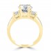 1.97 ct Ladies Three Stone Round Cut Diamond Engagement Ring in 14 kt Yellow Gold