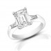 1.00 ct Ladies Emerald Cut Diamond Engagement Ring