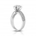 1.72 ct Pave Set Round Cut Diamond Engagement Ring