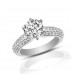 1.72 ct Pave Set Round Cut Diamond Engagement Ring