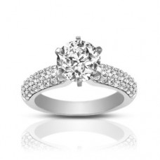 1.72 ct Pave Set Round Cut Diamond Engagement Ring 1.72 ct Pave Set Round Cut Diamond Engagement Ring