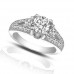 1.49 ct Vintage Style Round Cut Diamond Engagement Ring