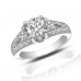 1.49 ct Vintage Style Round Cut Diamond Engagement Ring