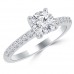 1.10 ct Ladies Round Cut Diamond Engagement Ring in 14 kt White Gold 1.10 ct Ladies Round Cut Diamond Engagement Ring in 14 kt White Gold