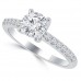 1.10 ct Ladies Round Cut Diamond Engagement Ring in 14 kt White Gold 1.10 ct Ladies Round Cut Diamond Engagement Ring in 14 kt White Gold