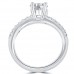 1.10 ct Ladies Round Cut Diamond Engagement Ring in 14 kt White Gold 1.10 ct Ladies Round Cut Diamond Engagement Ring in 14 kt White Gold