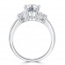 1.35ct Ladies Round Cut Diamond Engagement Ring in 14 kt White Gold