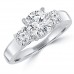 1.35ct Ladies Round Cut Diamond Engagement Ring in 14 kt White Gold