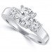 1.35ct Ladies Round Cut Diamond Engagement Ring in 14 kt White Gold