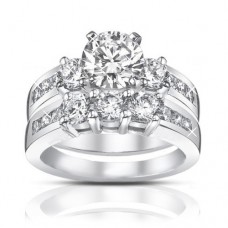 1.85ct Ladies Round Cut Diamond Engagement Accented Ring 1.85ct Ladies Round Cut Diamond Engagement Accented Ring