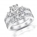 1.85ct  Ladies Round Cut Diamond Engagement Accented Ring