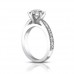 2.25 ct Round Cut Diamond Engagement Ring Set Whit Millgrain on The Shank 2.25 ct Round Cut Diamond Engagement Ring Set Whit Millgrain on The Shank