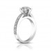 2.25 ct Round Cut Diamond Engagement Ring Set Whit Millgrain on The Shank 2.25 ct Round Cut Diamond Engagement Ring Set Whit Millgrain on The Shank