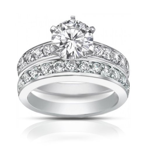 2.10 ct Ladies Round cut Diamond Engagement Ring 
