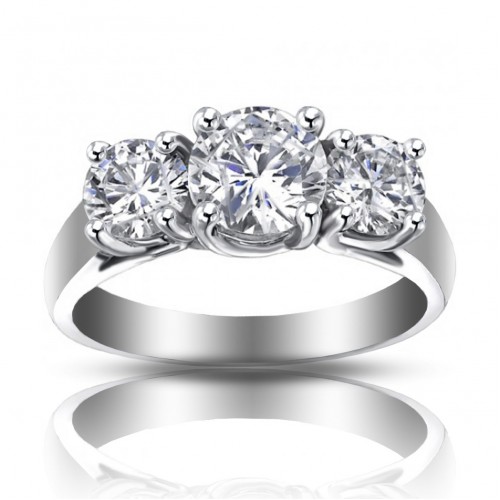 1.93 ct Ladies Three Stone Round Cut Diamond Engagement Ring 1.93 ct Ladies Three Stone Round Cut Diamond Engagement Ring