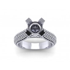 1.90 ct Ladies Round Cut Diamond Semi Mount Ring in Pave Setting 1.90 ct Ladies Round Cut Diamond Semi Mount Ring in Pave Setting