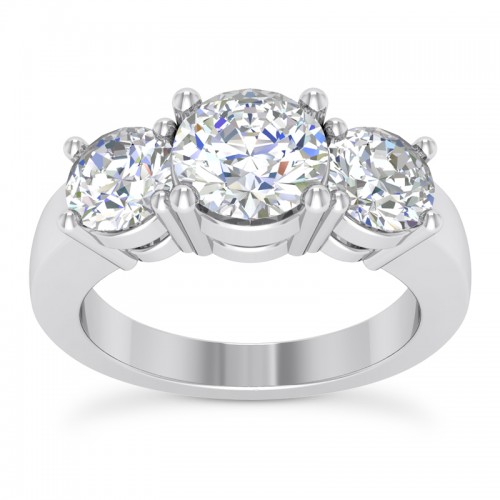 0.85 ct Ladies Three Stone Round Cut Diamond Engagement Ring 0.85 ct Ladies Three Stone Round Cut Diamond Engagement Ring