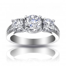 2.25 ct Ladies Three Stone Round Cut Diamond Engagement Ring 2.25 ct Ladies Three Stone Round Cut Diamond Engagement Ring