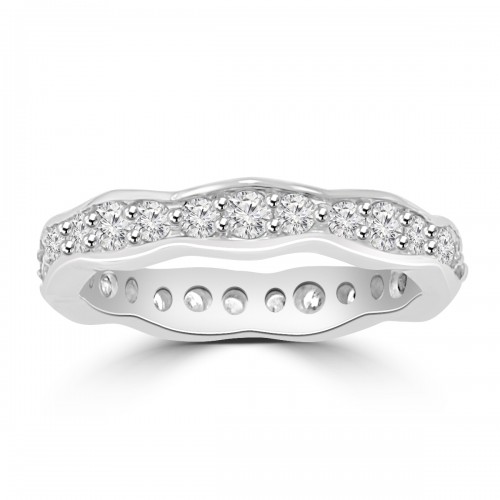 1.25 ct Round Cut Diamond Eternity Wedding Band Ring New Style