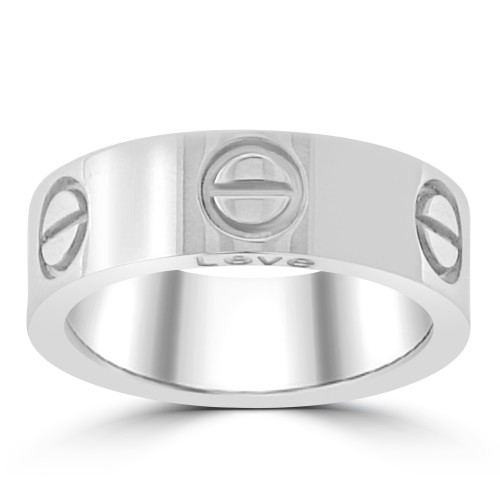 Love 18k White Gold 5.5 mm Band Size 52 Love 18k White Gold 5.5 mm Band Size 52