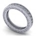 1.00 ct Millgrain Edge Diamond Eternity Wedding Band Ring With Design on The Side 1.00 ct Millgrain Edge Diamond Eternity Wedding Band Ring With Design on The Side