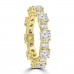 4.51 ct Round Cut And Baguette Cut Diamond Eternity Band in 14 kt Yellow Gold 4.51 ct Round Cut And Baguette Cut Diamond Eternity Band in 14 kt Yellow Gold