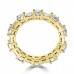 4.51 ct Round Cut And Baguette Cut Diamond Eternity Band in 14 kt Yellow Gold 4.51 ct Round Cut And Baguette Cut Diamond Eternity Band in 14 kt Yellow Gold